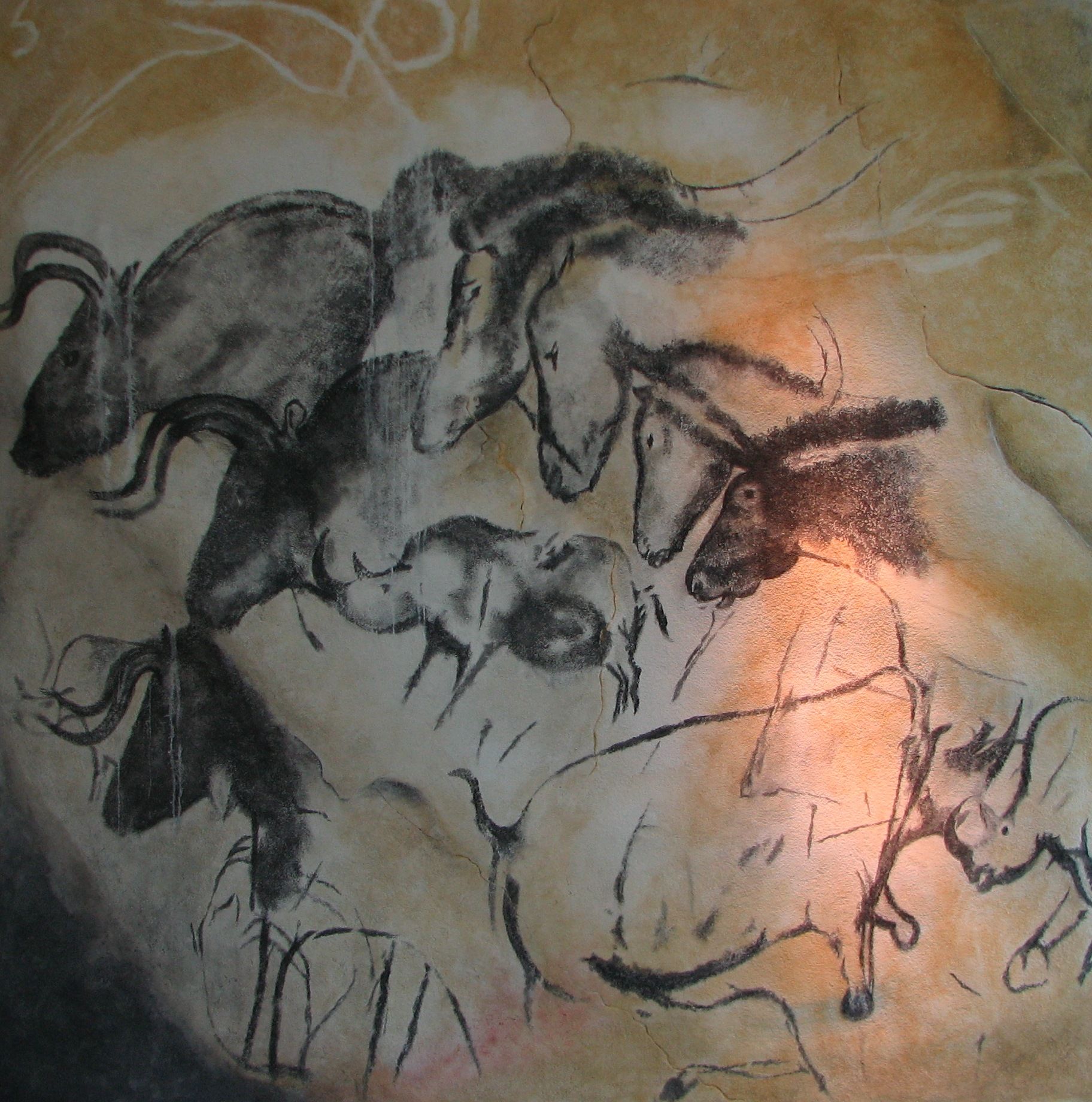 Replica of paintings in the Chauvet Cave
