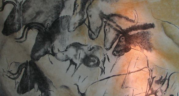 Replica of paintings in the Chauvet Cave