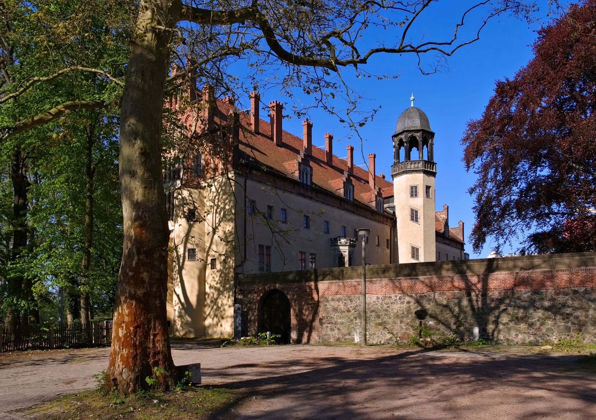 Wittenberg, the old building Lutherhaus in the city