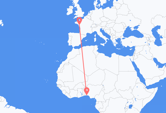 Lagos to Nantes