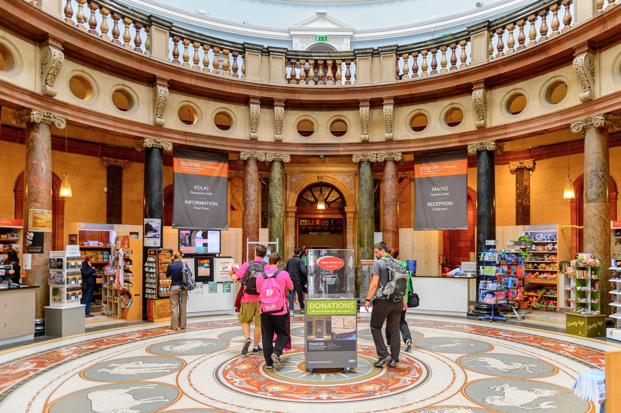 Photo of entrance hall of the National Museum of Ireland.