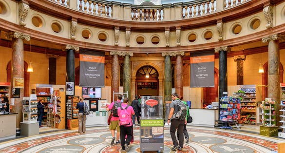 Photo of entrance hall of the National Museum of Ireland.