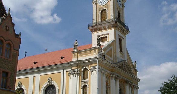 photo of view of Co-Cathedral of the Ascension of the Lord, Kecskemé, Kecskemet, Hungary.