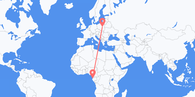 Gabon to Poland