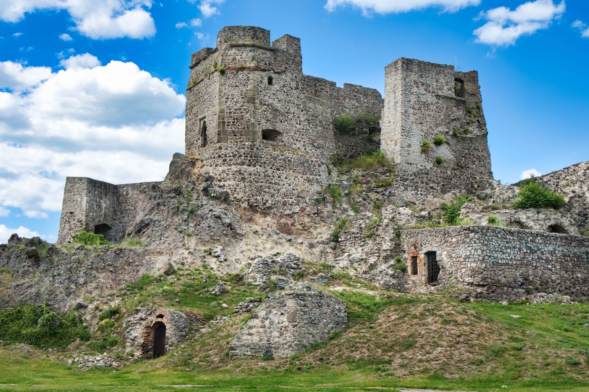 Photo of Levice castle in the middle of the town with it´s medieval ruins, Slovakia.