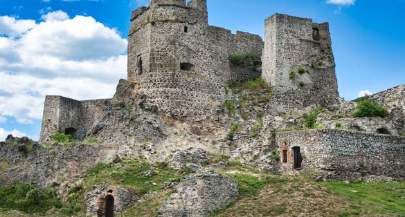 Photo of Levice castle in the middle of the town with it´s medieval ruins, Slovakia.