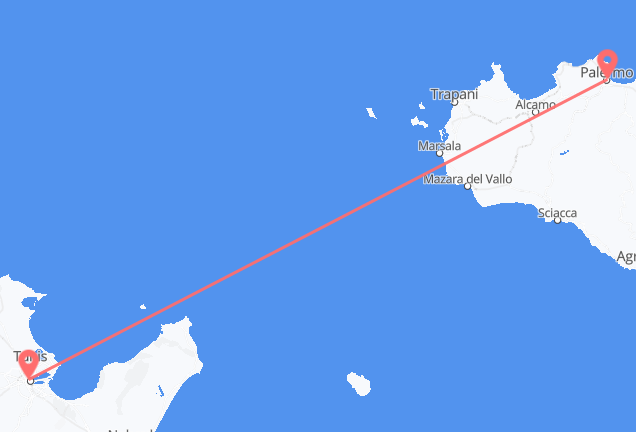 チュニス パレルモへ