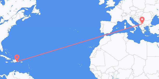 la República Dominicana a Macedonia del Norte