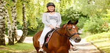 60 min of horse riding in Lviv city near the stable territory
