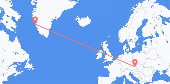 Österreich nach Grönland