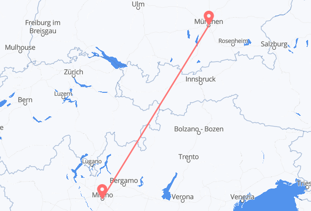 Milan to Munich