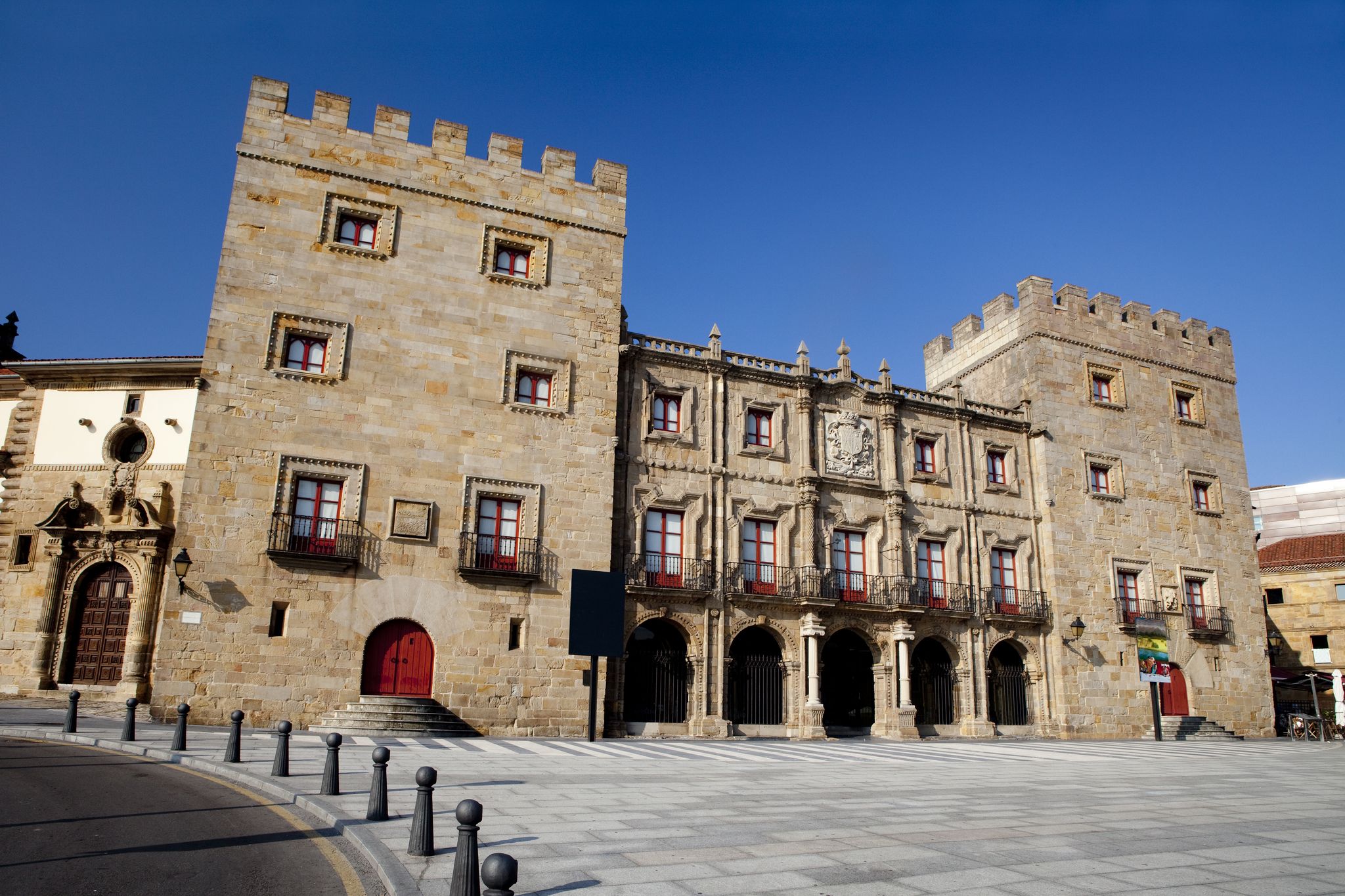 Photo of Front view of the Revillagigedo Palace. ItÃ¢Â?Â?s a XVII century building in GijÃ?Â³n, Asturias, North Spain. Revillagigedo Palace.