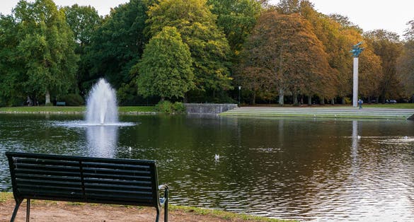 photo of public park (Kungsparken) with beautiful nature surroundings during autumn in Malmo, Sweden.