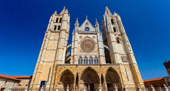 photo of León Cathedra at morning in Leon, Spain.