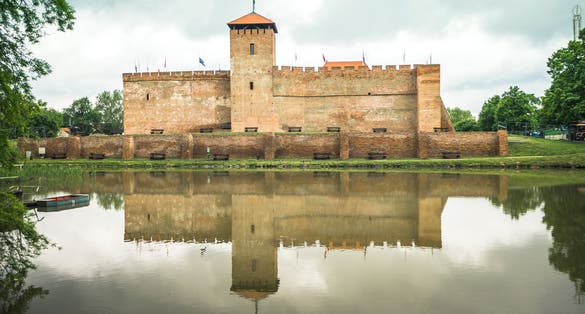 photo of view of The Medieval Gyula Castle and Bastion, Gyula, Hungary.