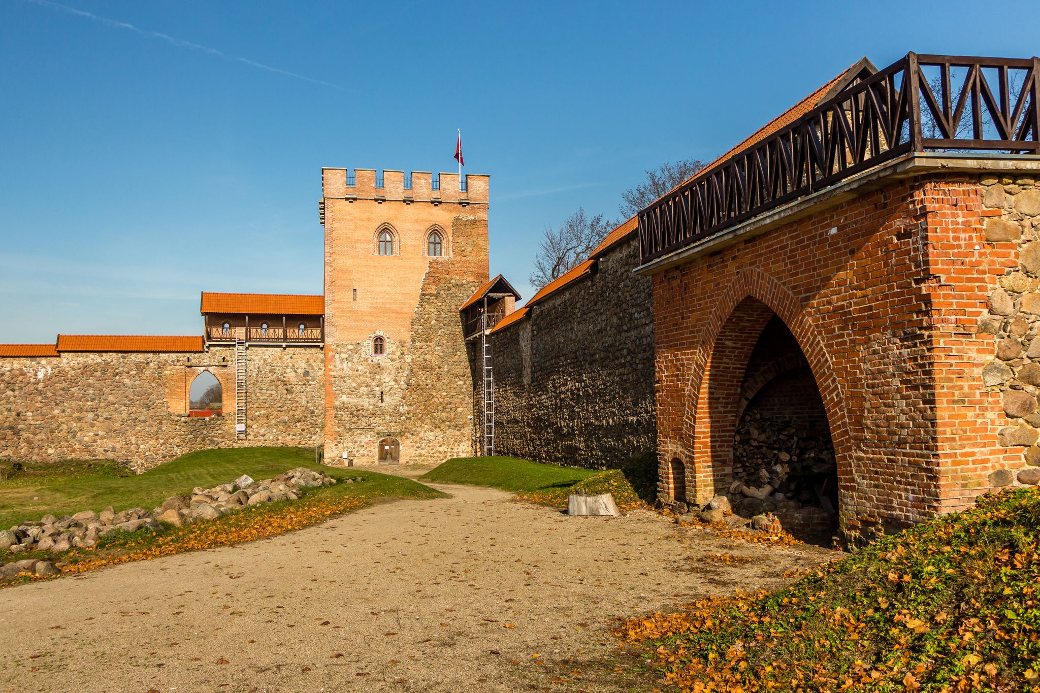 Medieval castle (Medininkai castle, Lithuania, built in XIV century)