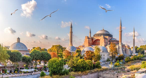 Photo of beautiful view on Hagia Sophia in Istanbul, Turkey.