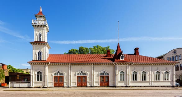Old fire-tower in the city of Kotka, Finland
