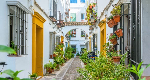 photo of view of Scenic sight in the picturesque Cordoba jewish quarter. Andalusia, Spain.