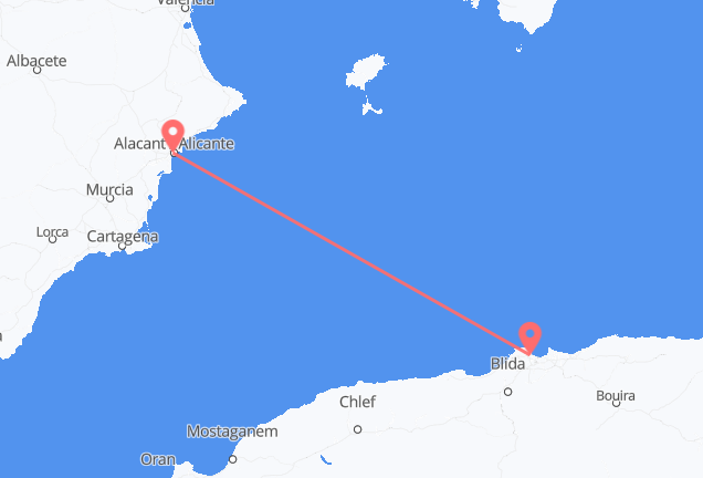 Algiers to Alicante