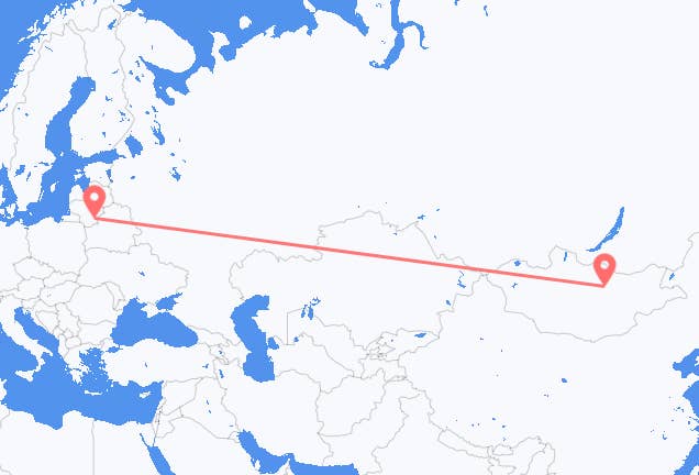 Ulaanbaatar to Vilnius