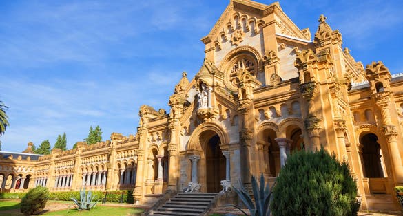 Photo of Mausoleum in Bilbao's cemetery, Spain. Built in 1914.