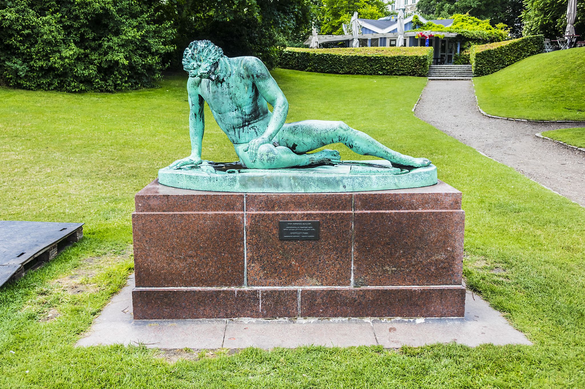 Photo of Numerous Sculptures of the XIX century can be found in Orsted park. Orsted park (Orstedsparken, 1879) - a public park in central Copenhagen, Denmark.