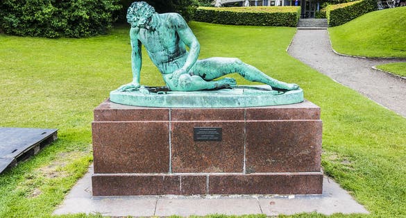 Photo of Numerous Sculptures of the XIX century can be found in Orsted park. Orsted park (Orstedsparken, 1879) - a public park in central Copenhagen, Denmark.