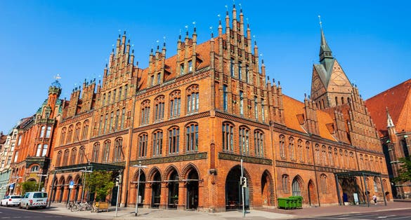 Photo of old Town Hall or Altes Rathaus in Hannover city, Germany.