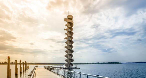 Photo of View over Bitterfeld, Goitzsche Lake, Germany .