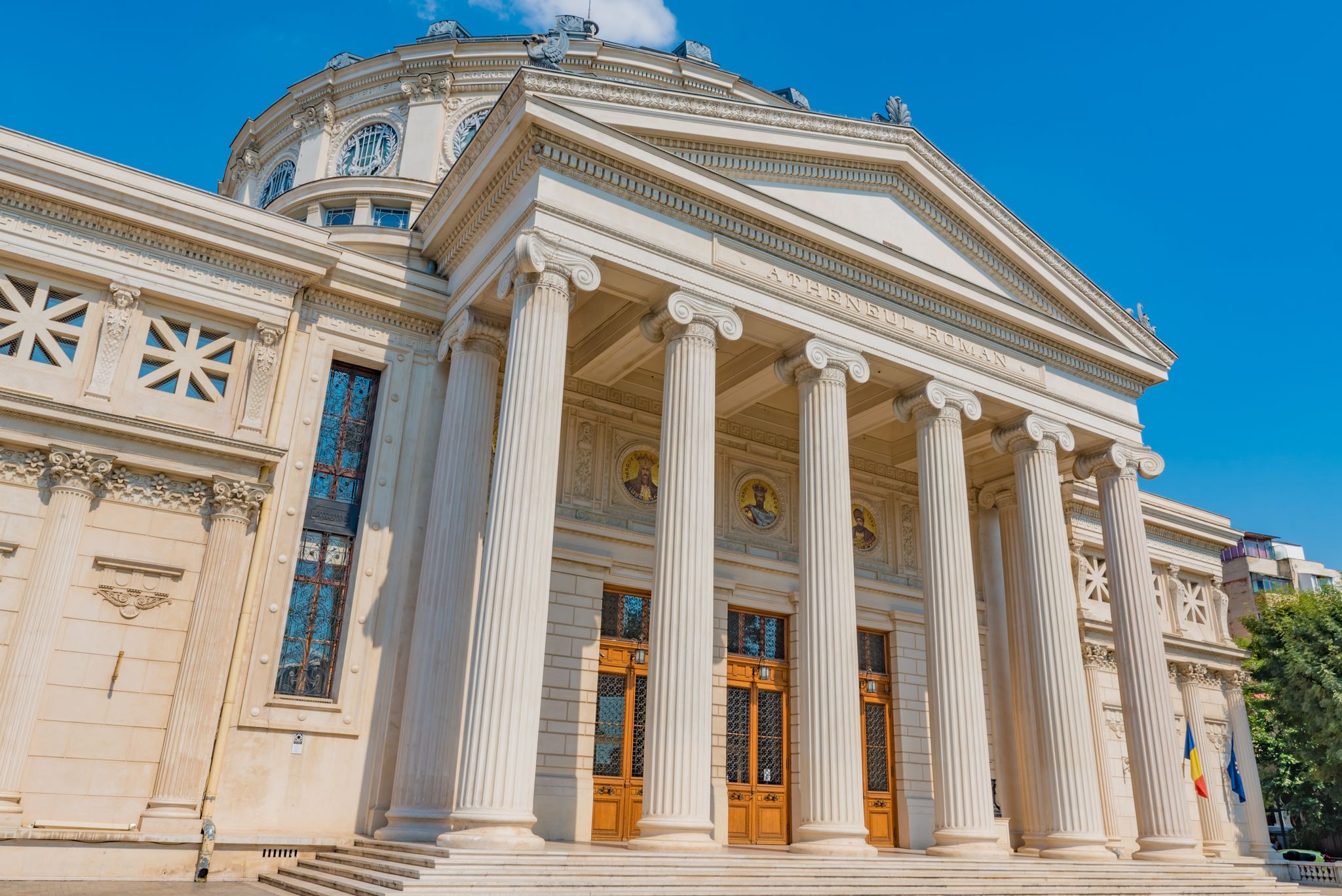 Photo of Romanian Atheneum, Bucharest landmark, Romania.