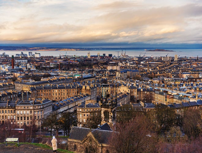 View of the city of Edinburgh from the top of a hill, Edinburgh, Scotland, United Kingdom.jpg