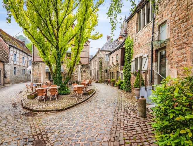 Cobblestone street in the old town center of Durbuy, Belgium..jpg