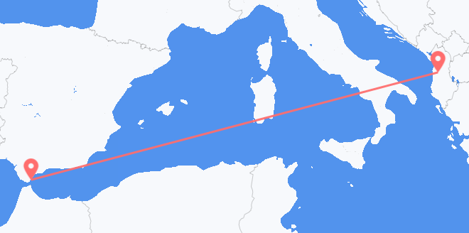 Gibraltar nach Albanien