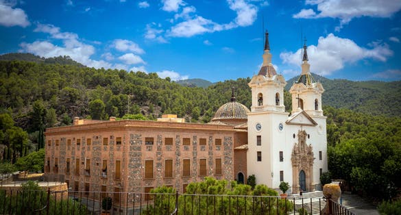 Photo of general view of the Sanctuary of La Fuensanta in the Natural Park of El Valle, Murcia.