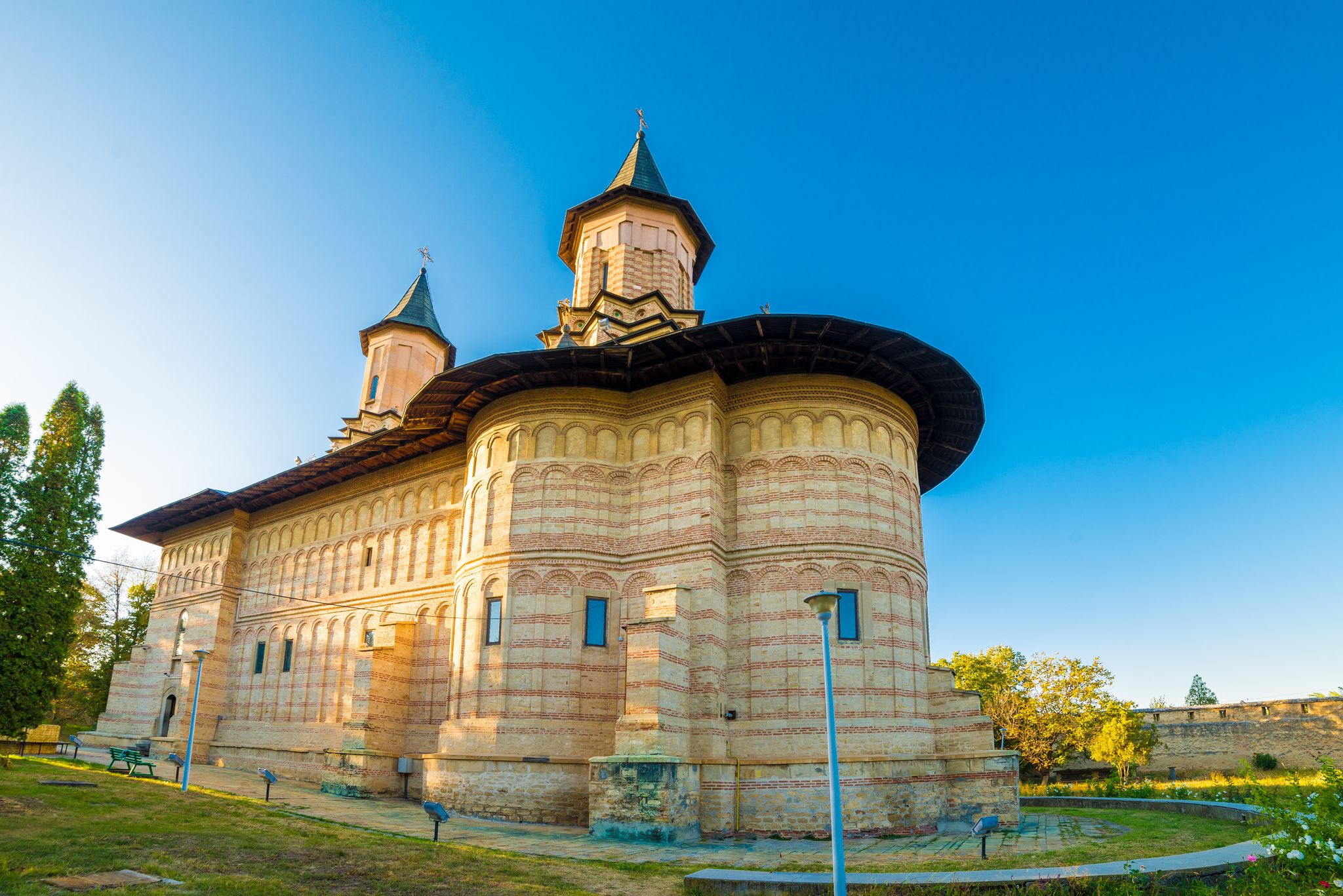 Photo of Galata monastery at the sunset light, Iasi, Moldavia, Romania.