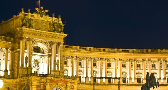 photo of  view of detail of the famous old Hofburg in Vienna,Austria.
