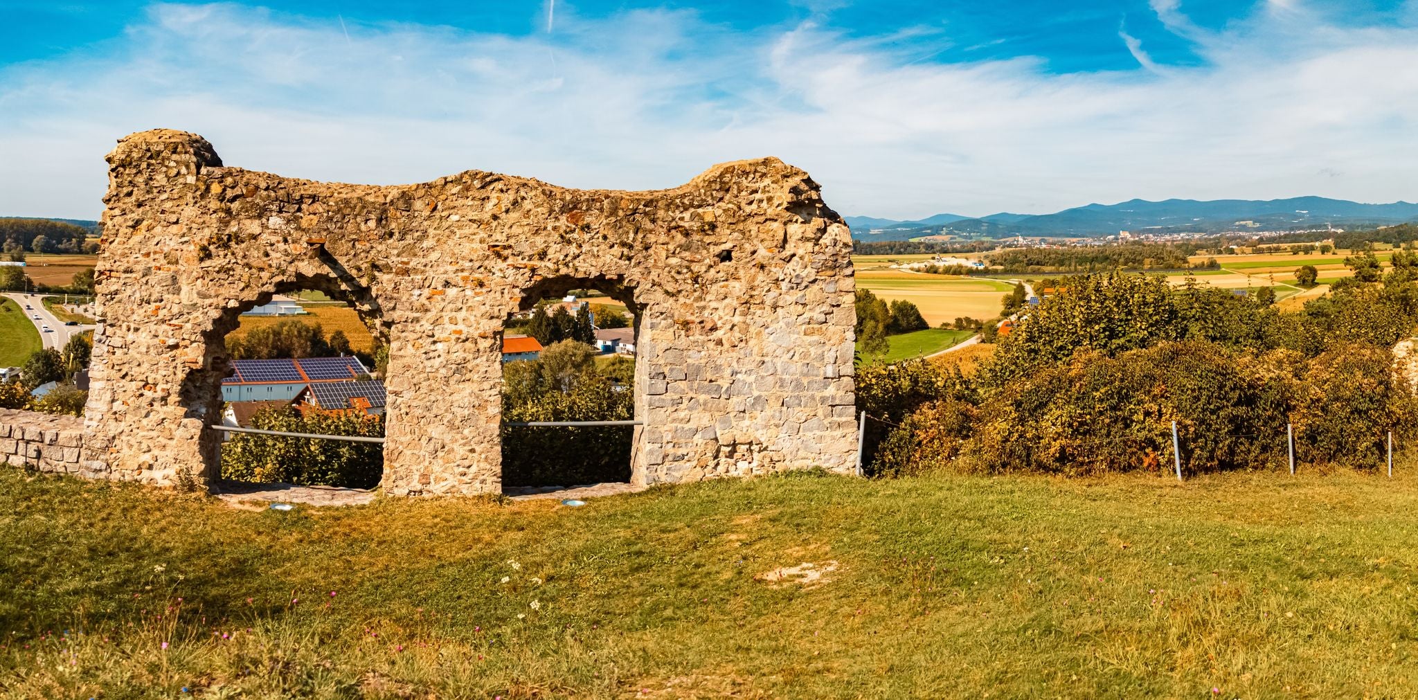 Photo of  ancient castle ruins near Winzer, Danube, Deggendorf, Bavaria, Germany