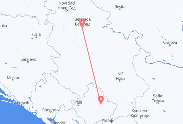 Pristina to Belgrade