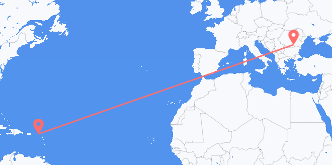 frá Angvilla til Rúmeníu