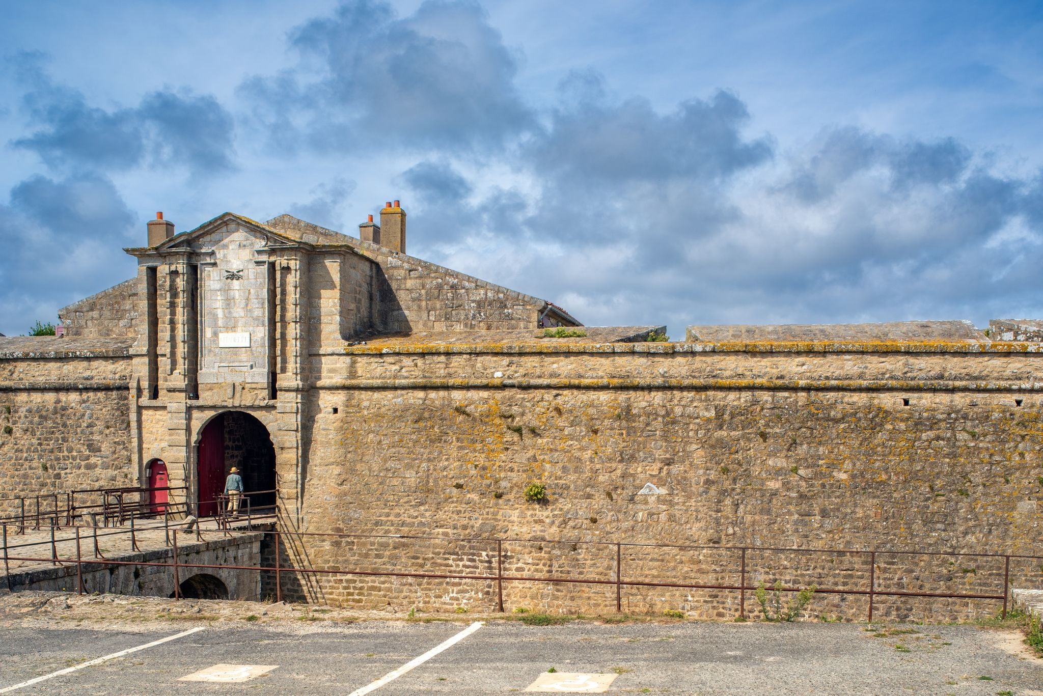 Photo of View of the historical Port Louis Citadelle with its ancient stone architecture in Lorient, Bretagne, France.