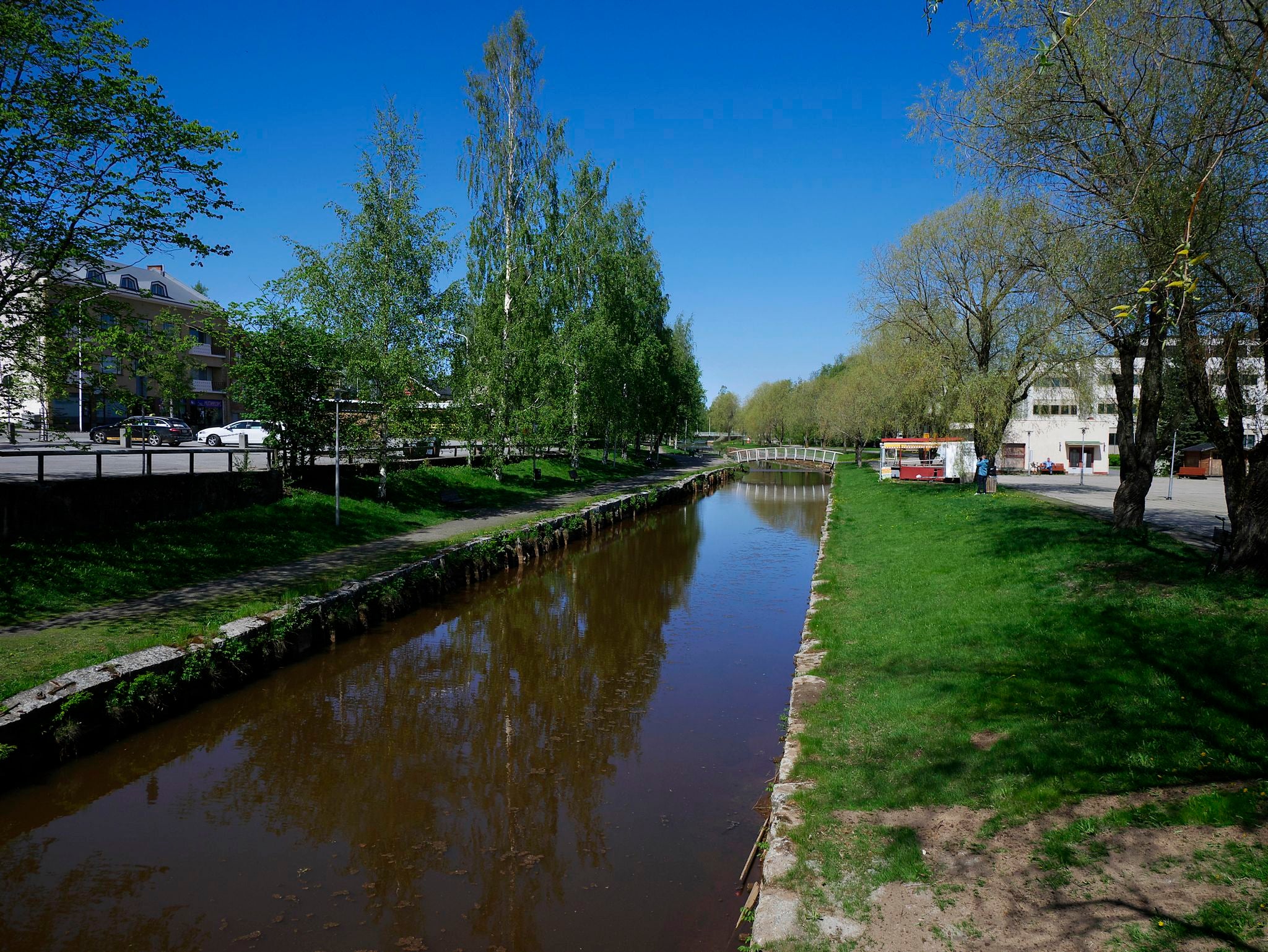 Sunti river in Kokkola city, Finland.