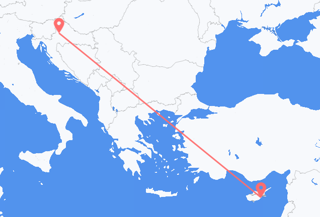 Larnaca to Zagreb