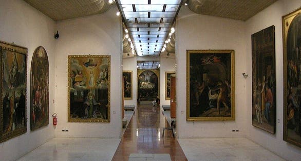 photo of view Museo di san Matteo, entrata, Bologna, Italy.