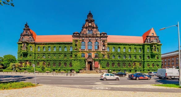 Photo of building Of National Museum In Sunny Day. Muzeum Narodowe, Poland.
