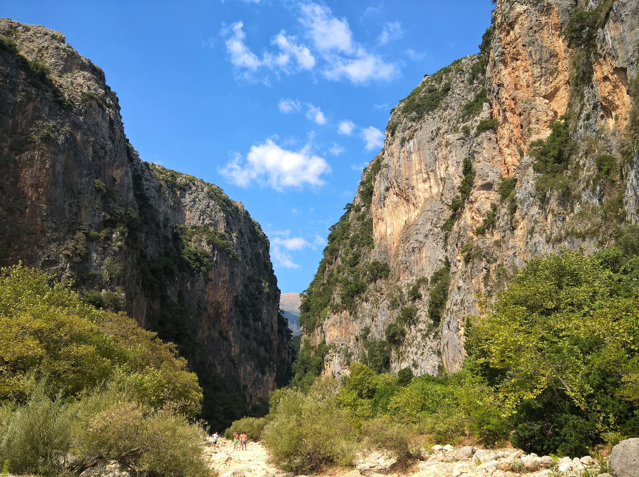 Photo of Gjipe canyon near the Gjipe beach in Albania.
