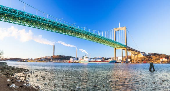 Alvsborg bridge in Goteborg, Sweden.