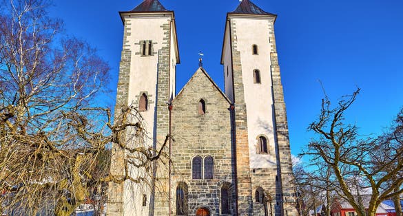 Photo of St. Maria Romanesque church in Bergen, Norway.