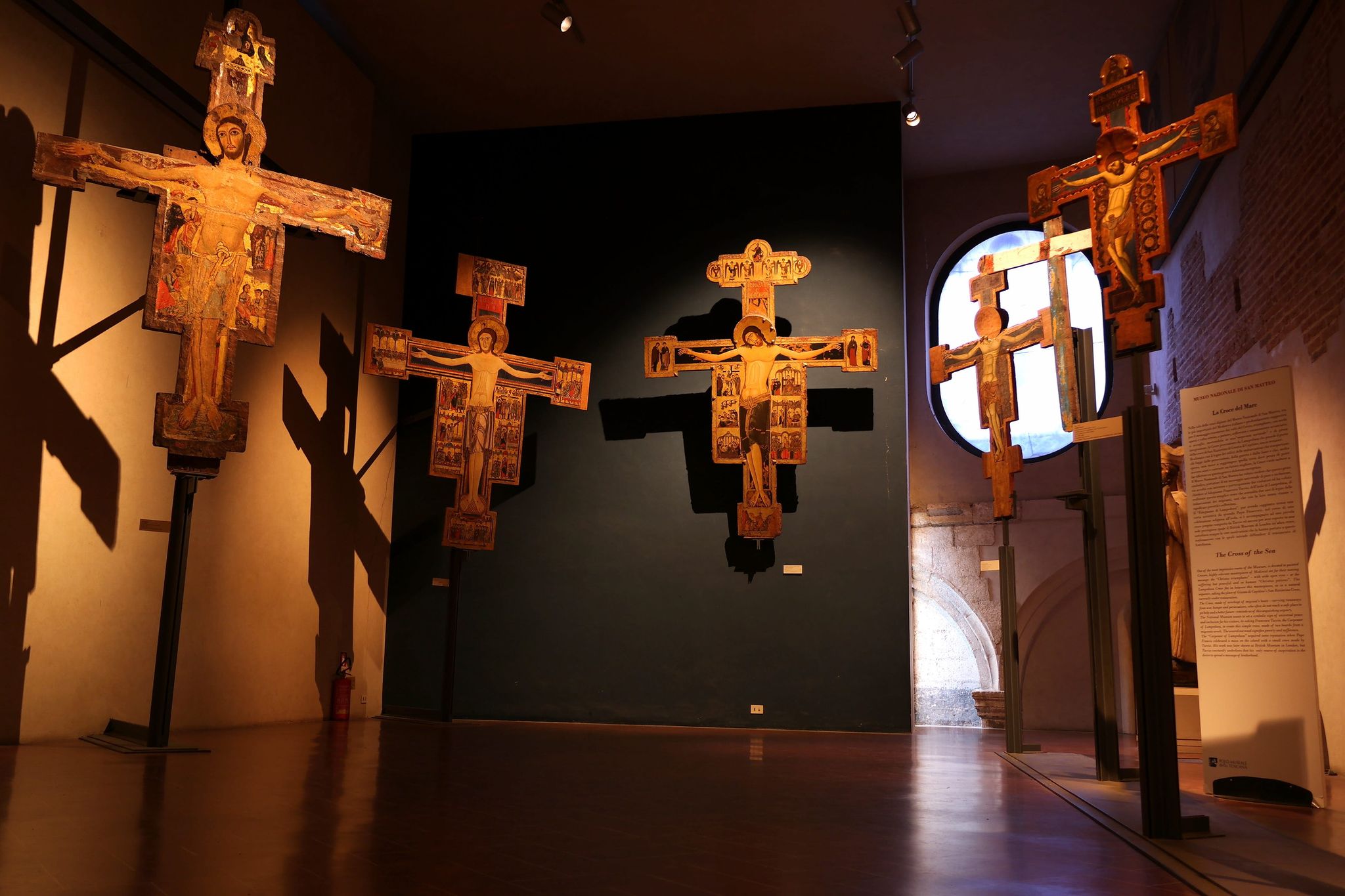 photo of view inside National Museum of San Matteo, Pisa, Italy.