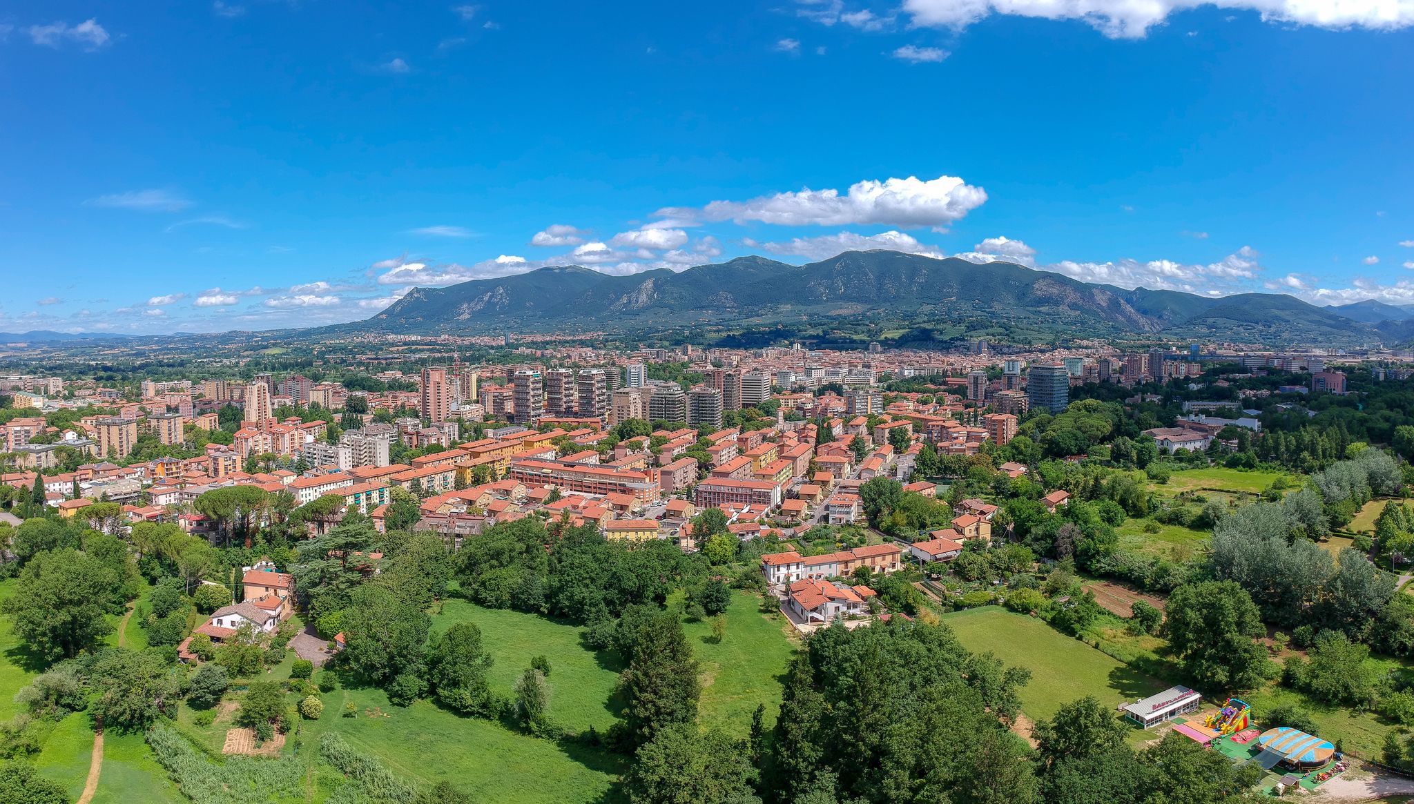 Panorama Terni, Umbria, Italy. Drone photo